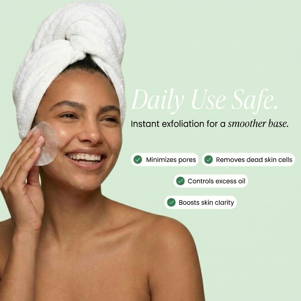 QUIA Toner Pads – Gentle Dual-Action Pore Minimizer Pads – Soothing Formula for All Skin Types – Reduces Blackheads and Blemishes- 70 Exfoliating Textured Pads – Korean Skincare